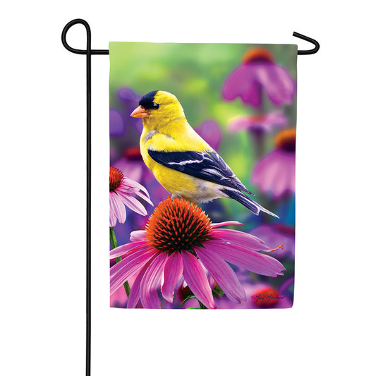 Custom Decor Goldfinch Glory Garden Flag