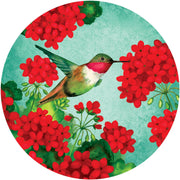 Custom Decor Hummingbird Geranium Accent Magnet