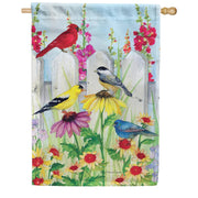 Custom Decor Songbird Fence House Flag