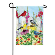 Custom Decor Songbird Fence Garden Flag