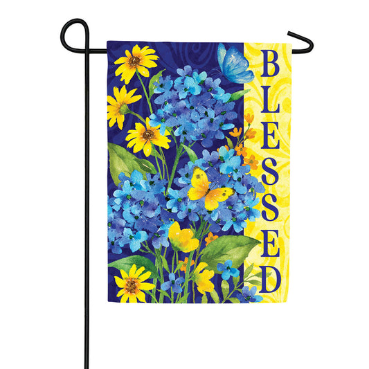 Custom Decor Bless Hydrangeas Garden Flag