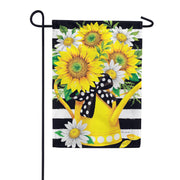 Custom Decor Sunflower Watering Can Garden Flag