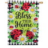 Custom Decor Ladybug Diamond House Flag