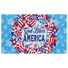Custom Decor God Bless Wreath Mat