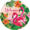 Custom Decor Flamingo Sunset Accent Magnet