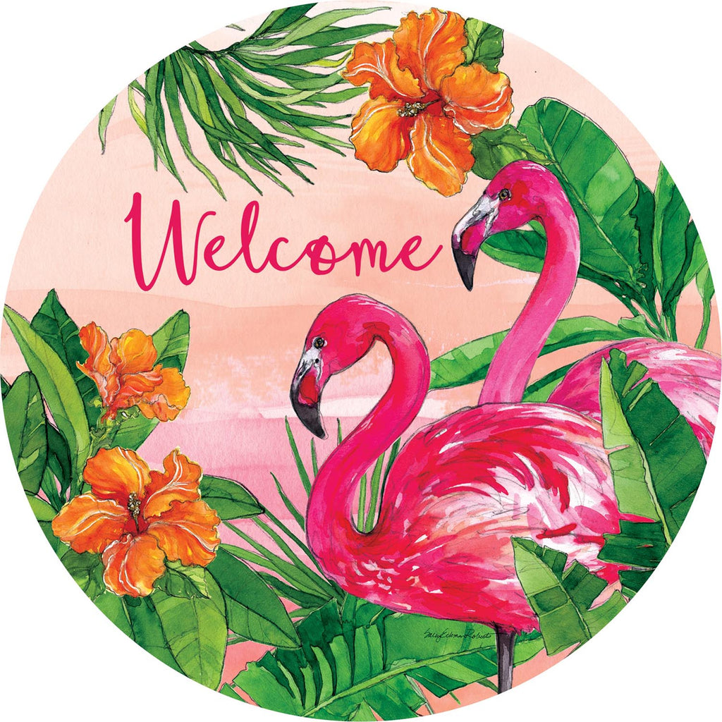 Custom Decor Flamingo Sunset Accent Magnet