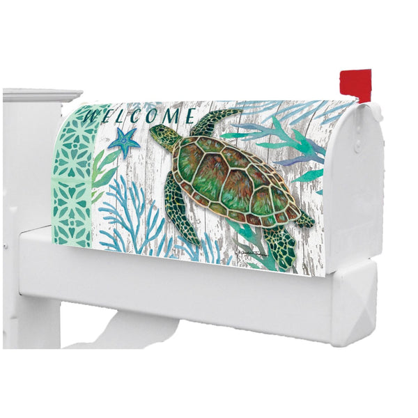 Custom Decor Sea Green Turtle Mailbox Makeover