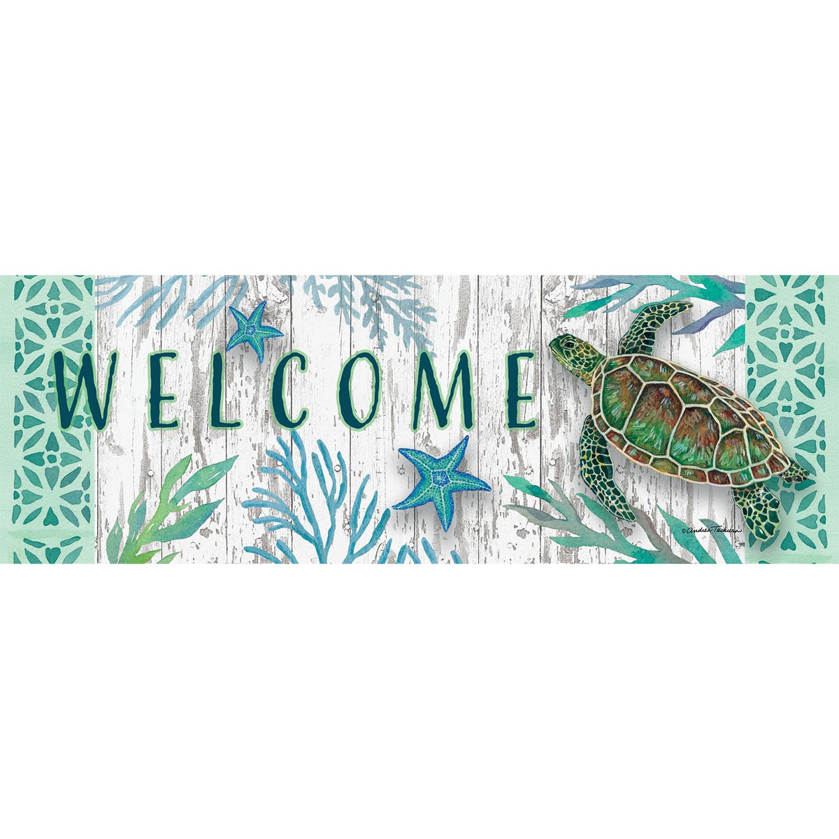 Custom Decor Sea Green Turtle Signature Sign