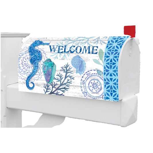 Custom Decor Blue Seahorse Mailbox Makeover