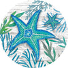 Custom Decor Teal Starfish Accent Magnet
