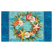 Teal Starfish Door Mat