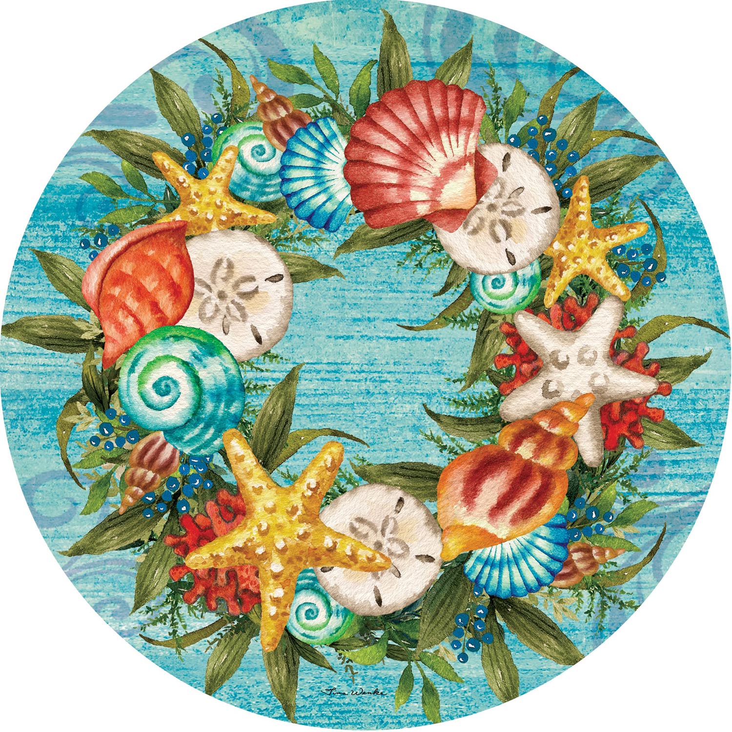 Custom Decor Sea Star Wreath Accent Magnet