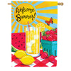 Custom Decor Sunny Watermelon House Flag