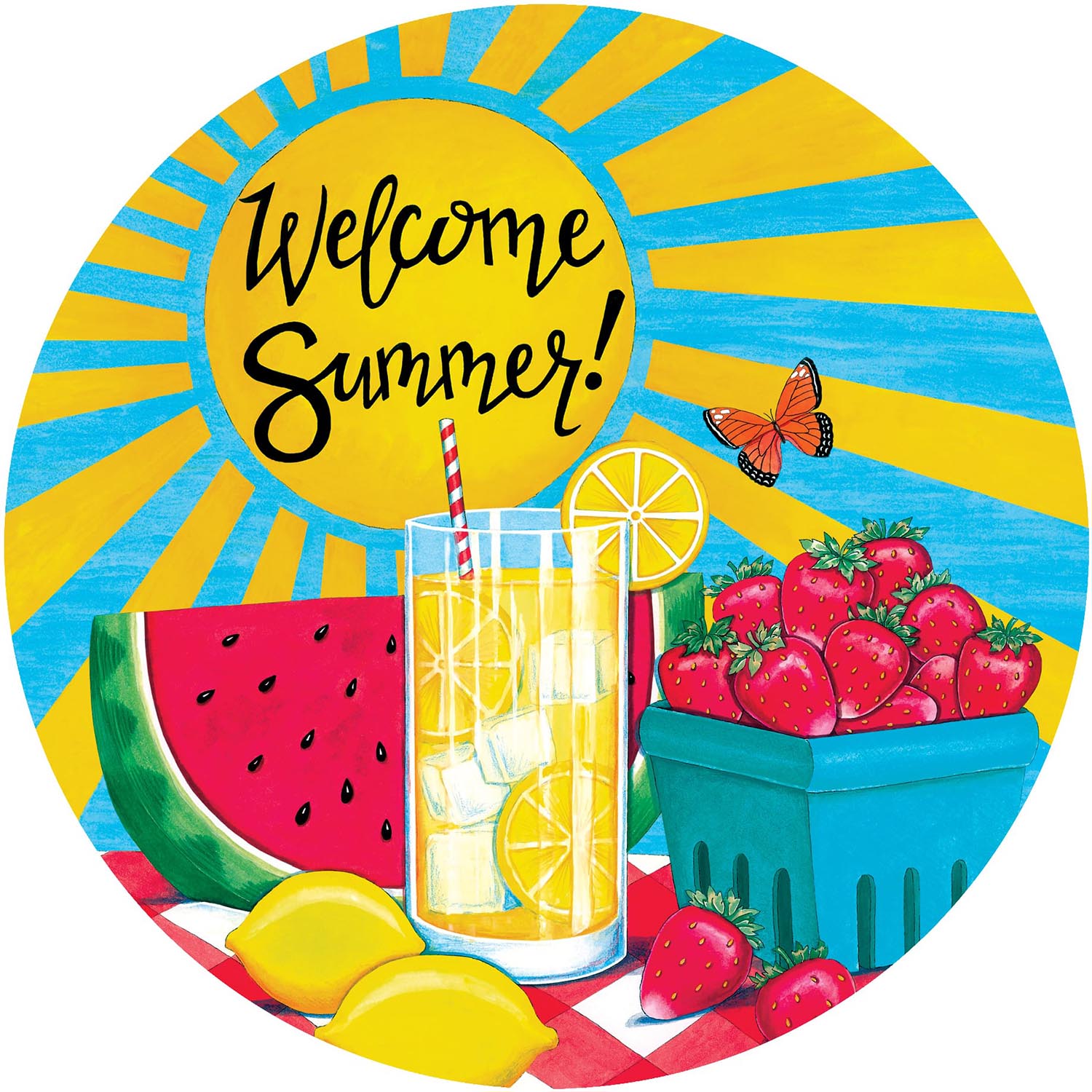 Custom Decor Sunny Watermelon Accent Magnet