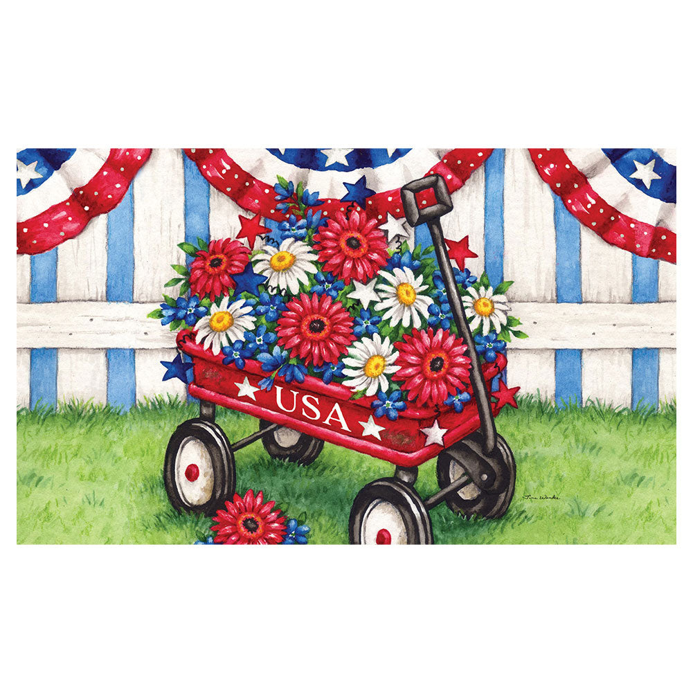 Custom Decor Patriotic Wagon Mat