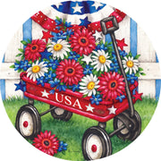 Custom Decor Patriotic Wagon Accent Magnet