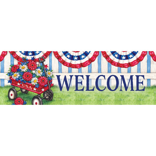 Custom Decor Patriotic Wagon Signature Sign