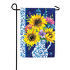 Custom Decor Sunflower Chinoiserie Garden Flag