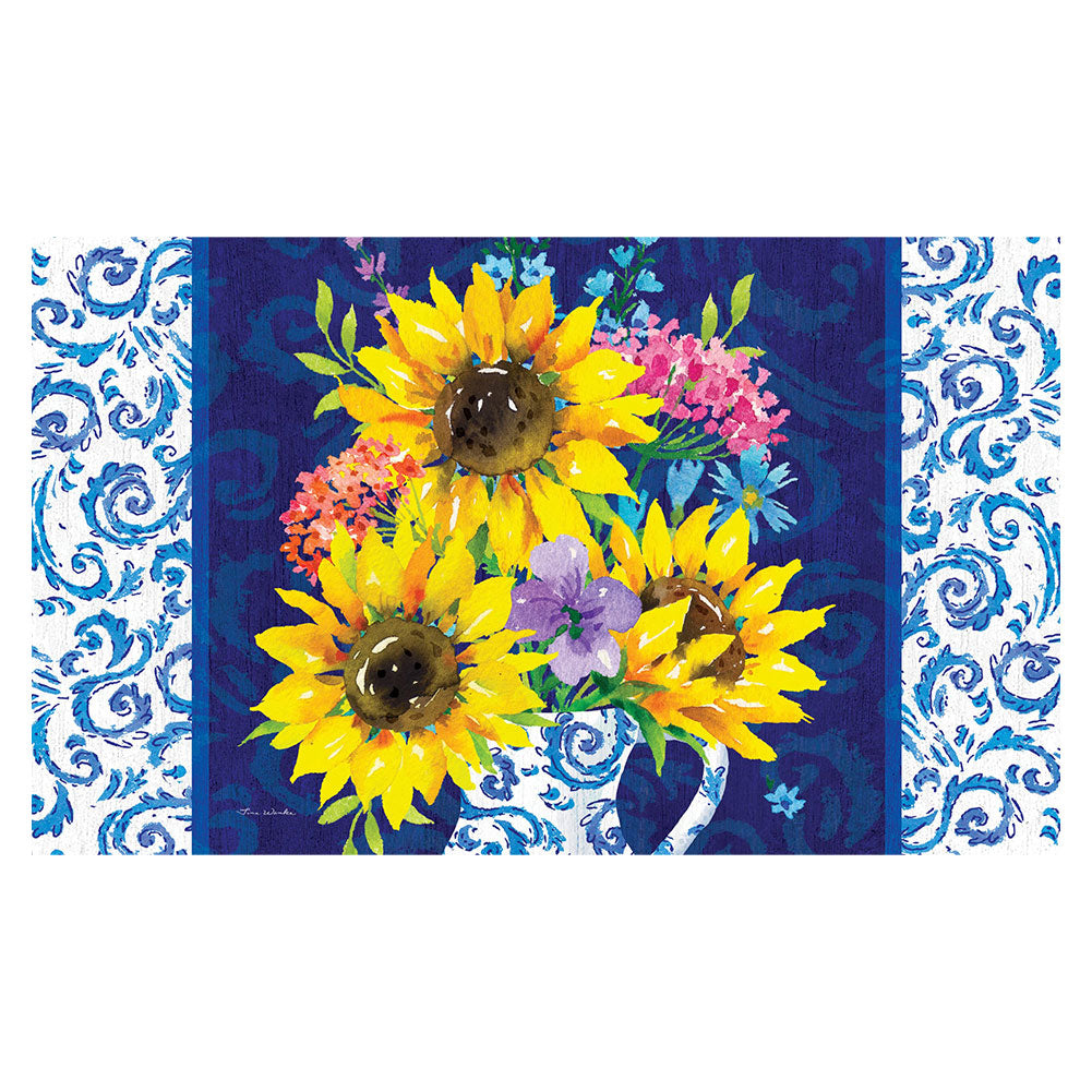 Custom Decor Sunflower Chinoserie Mat