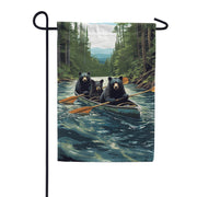 Custom Decor Bear Canoe Garden Flag