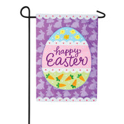 Custom Decor Patterned Easter Egg Applique Garden Flag