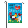 Custom Decor Chicken Chick Applique Garden Flag