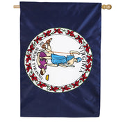 Evergreen Virginia State Appliqued House Flag