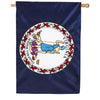 Evergreen Virginia State Appliqued House Flag