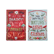 Evergreen Santa's Forest of Wonder Burlap House Flag