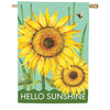 Evergreen Hello Sunshine Burlap House Flag