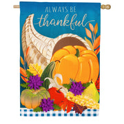 Evergreen Cornucopia with Checks House Flag