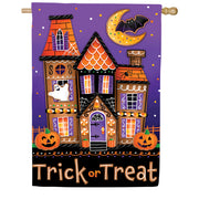 Evergreen Trick or Sweets Lustre House Flag