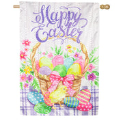 Evergreen Easter Egg Basket Moire House Flag
