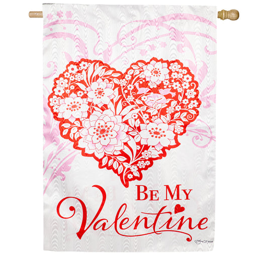 Evergreen Love Birds Moire House Flag