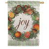 Evergreen Joy Wreath House Flag