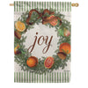 Evergreen Joy Wreath House Flag