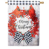 Country Berry Wreath Moire House Flag
