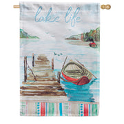 Evergreen Lake Love Suede House Flag