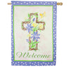 Evergreen Easter Welcome House Flag