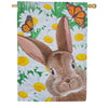 Evergreen Hello Bunny House Flag