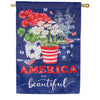 Evergreen Suede House Flag - America the Beautiful