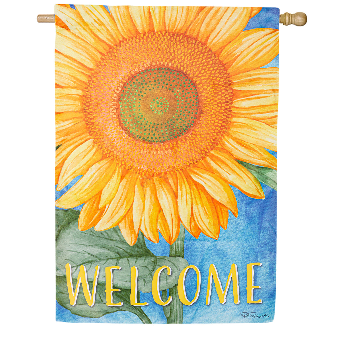 Evergreen Welcome Sunflower House Flag