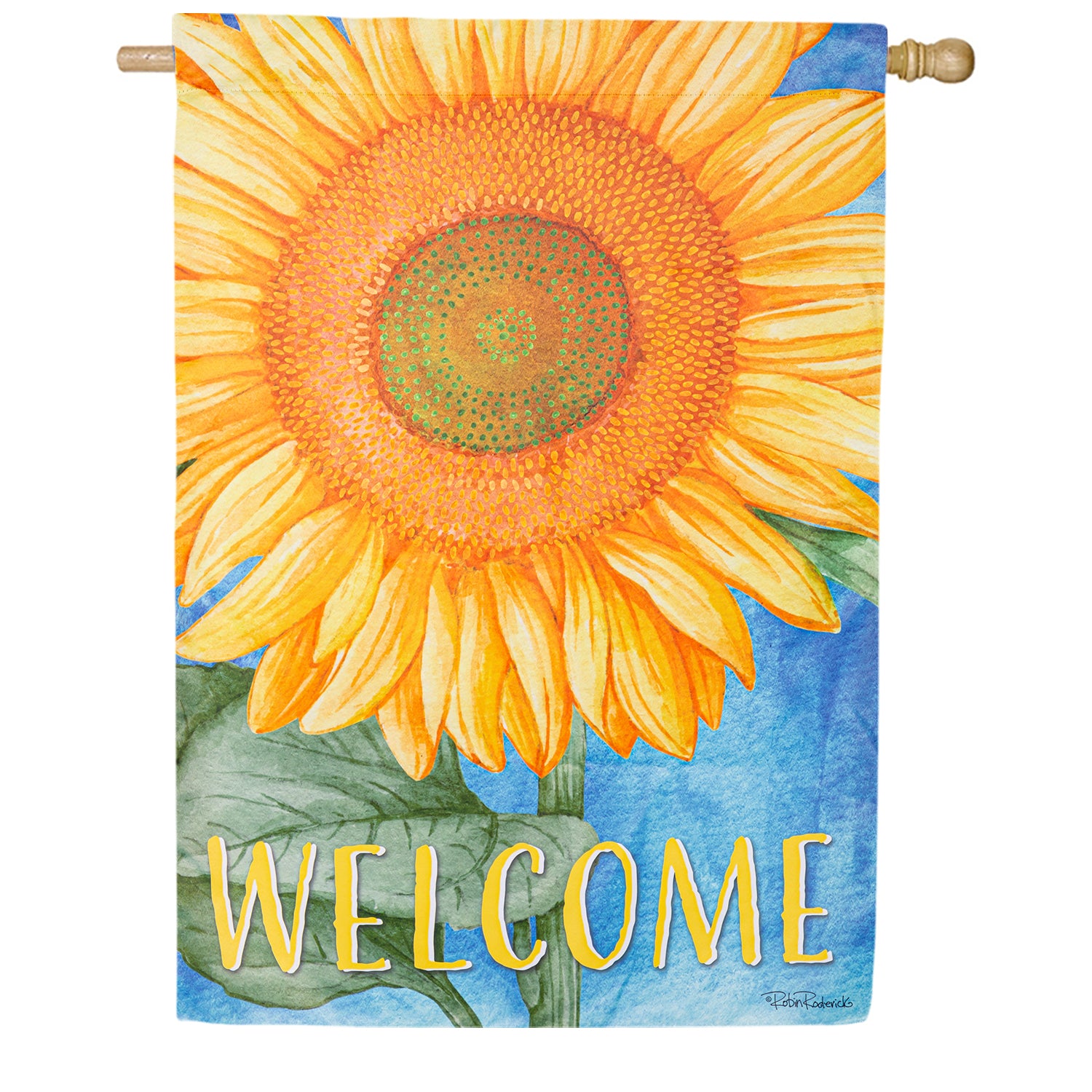 Evergreen Welcome Sunflower House Flag