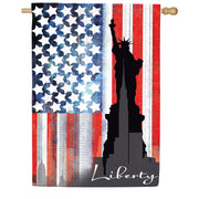 Evergreen Suede House Flag - Liberty Statue