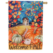 Evergreen Alive in Fall Suede House Flag