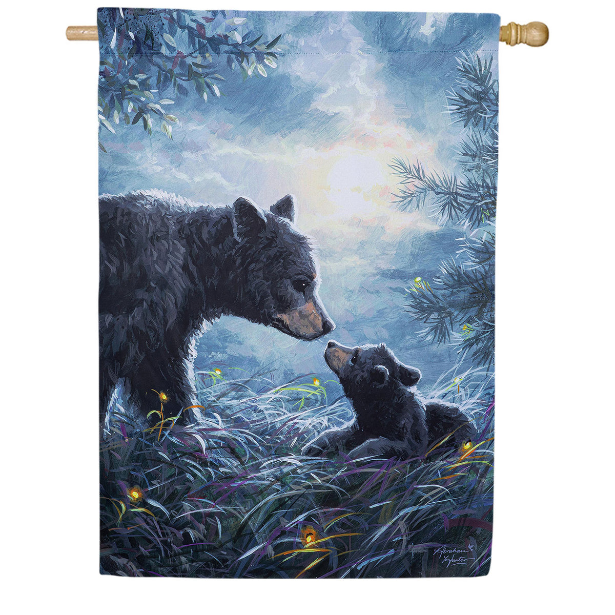Evergreen My Little Bear Suede House Flag