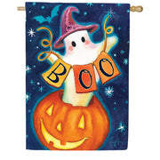 Evergreen Boo Suede House Flag
