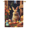 Evergreen Suede 2-Sided House Flag - Hoppy Easter