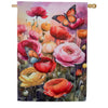 Evergreen Sunset Garden Suede House Flag