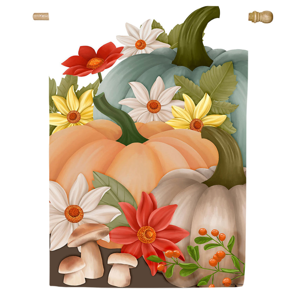 Pumpkin Patch Double Sided Suede House Flag
